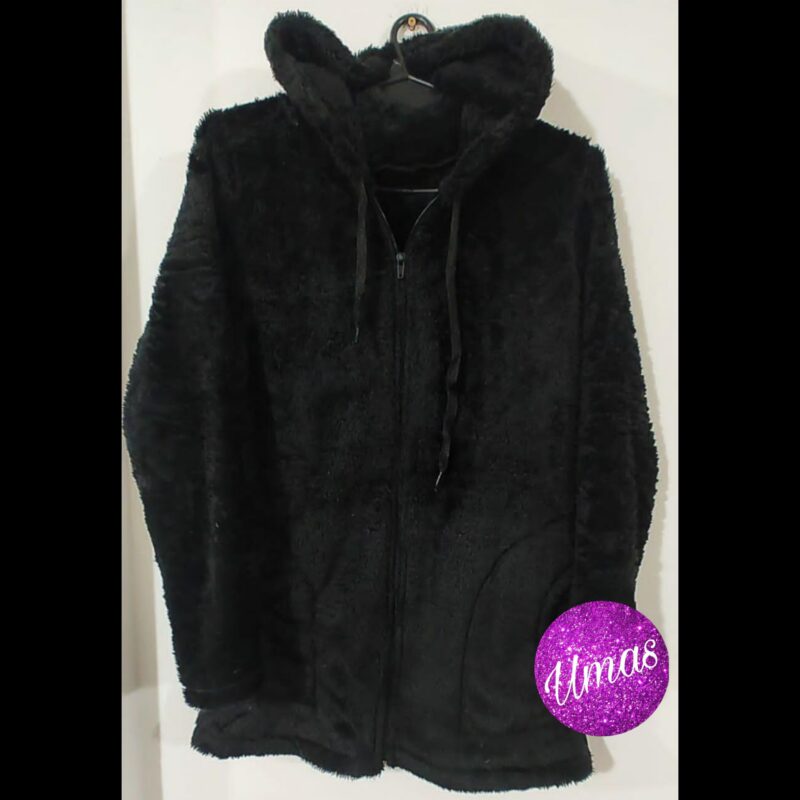 Campera Peluche Negra
