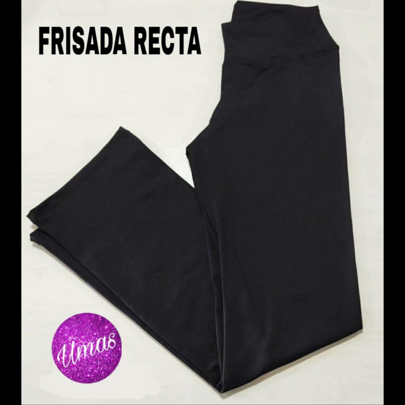 Calza Recta Frisada Negra