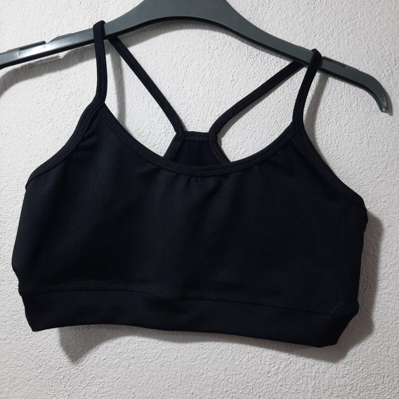 Top con Tiras Negro