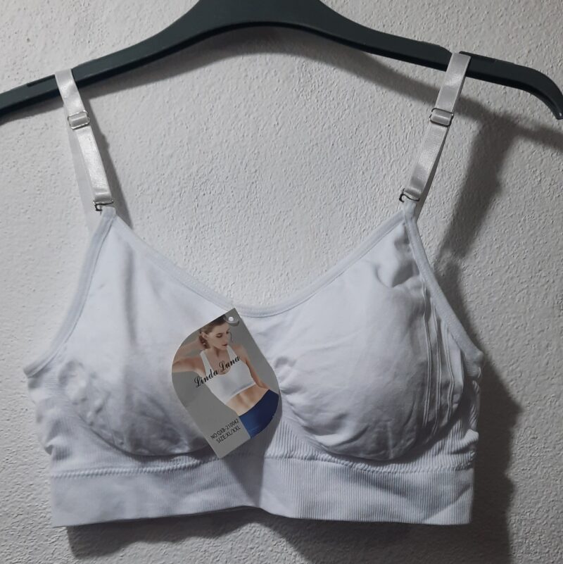 Top Armado con Relleno y Tiras Desmontable BLANCO