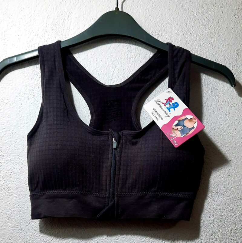 Top Armado con Relleno Desmontable con Cierre NEGRO