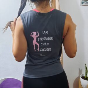 Musculosa Algodón Gris Topo