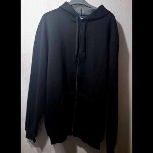 Campera Negra Algodón Frisado