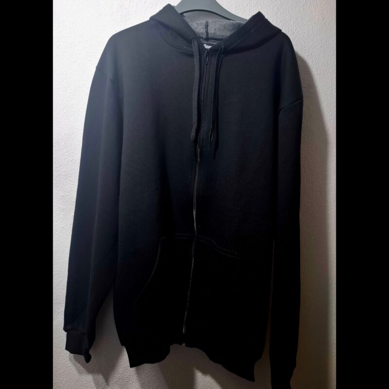 Campera Negra Algodón Frisado