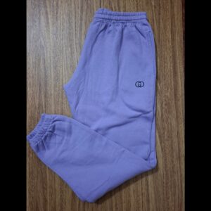 Jogging Algodón Frisado Lila con Puño