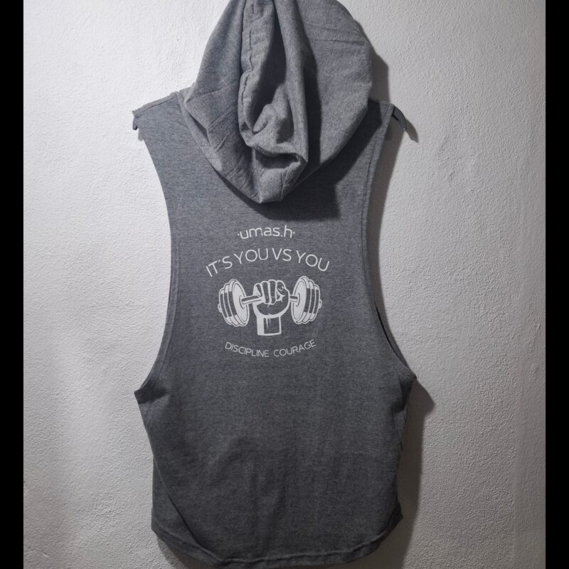 Sudadera con Capucha Gris Melange
