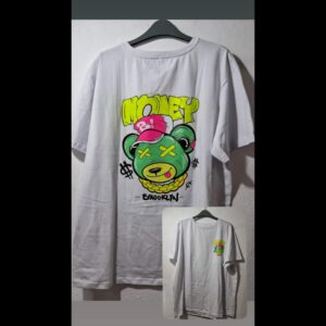Remera Algodón Blanca Animada