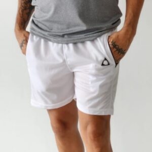 Short Dry-Fit Blanco con Cierre