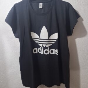 Remera algodón Negra Adidas